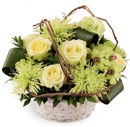 Basket of Dreams Arrangement from Clifford's where roses are our specialty